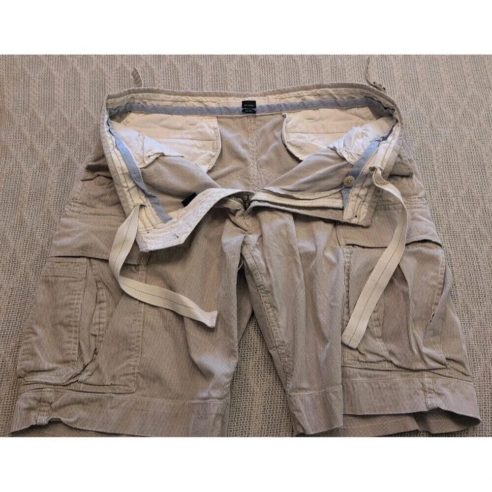 Vintage Polo Ralph Lauren Pin Striped Supply Cargo Shorts Men's 36 Baggy Y2K